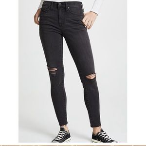 Madewell distressed black jeans, size 28 - TALL, like new! Worn once!